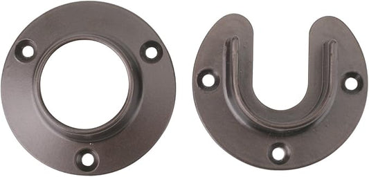 Knape & Vogt Closet Pro Heavy Duty Closet Pole Sockets, Compatible with KV Products Only, CD-0010-BRZ, Bronze