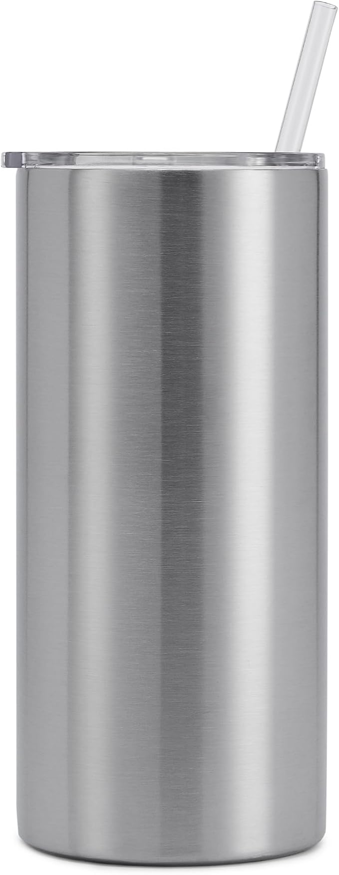 makerflo 20 oz Thick Stainless Steel Tumbler Pack of 25 with Lid & Straw | Craft-Ready for DIY Gifts & Personalization (Sublimation, Epoxy, UV DTF, Vinyl, and Laser Engraving)