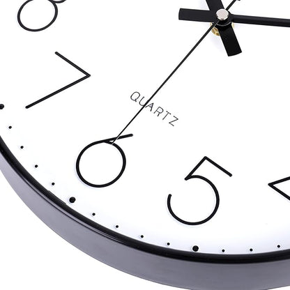 jomparis 16 Inch Large Wall Clock Modern Elegant Simple Style for Living Room Office (Black)