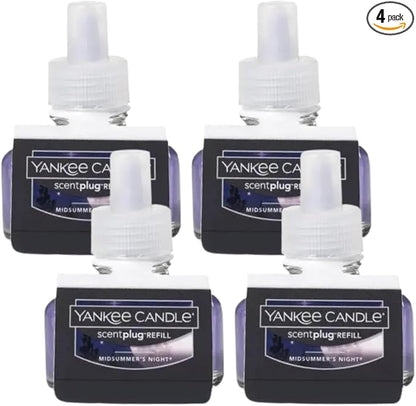Yankee Candle Scent Plug Refill, Midsummer Night (Pack of 4)