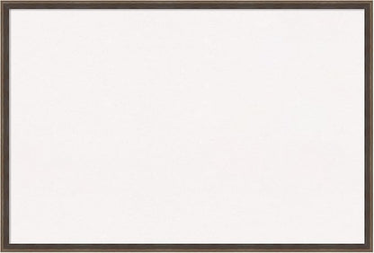 Amanti Art White Cork Board for Wall, 25x37 Vision Board with Brown Wood Frame, Large Corkboard Office Decor for Home Organization, Modern Contemporary Corkboard Pinboard to display items for home
