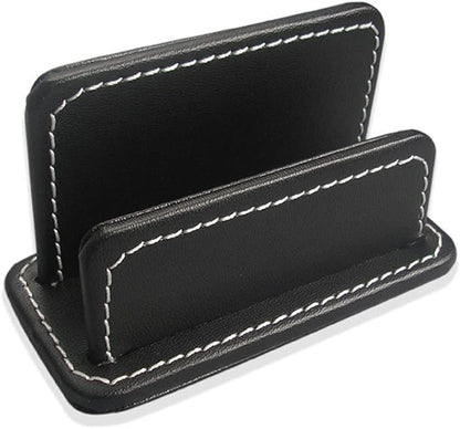 KINGFOM 8 PCS/SET Desk Organizers, Pu Leather Office & Home Desktop Decor Supplies Storage Box, Including Files Organizer Drawer, Memo Paper Holder, Tissue Holder and Mouse Pad etc (T03-Black)