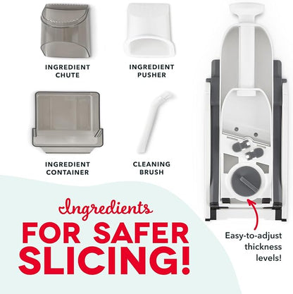 DASH Safe Slice Mandoline for Vegetables, Meal Prep & More with 30+ Presets & Thickness Adjuster, Midnight Navy