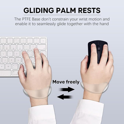 JIKIOU Right-Handed Truly Ergonomic Wrist Rest for Mouse 2 Pack, Carpal Tunnel Support, Pain Relief, Anti-Fatigue, Easy Glide, Office Computer Laptop Gaming (Right-Handed-Grey)