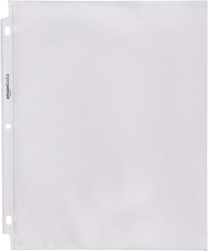 Amazon Basics Sheet Protectors for 3 Ring Binder, Non-Glare, Top Loading, Letter Size 8.5 x 11 in, Clear, 1200-Pack