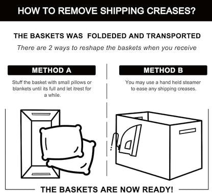 OIAHOMY 3 Pack Storage Baskets for Organizing, Woven Cotton Rope Basket for Shelves, Closet Organizer Bins with Handles, Rectangle Toy Organization, 13.78''×9.84''×5.5'', Grey & White