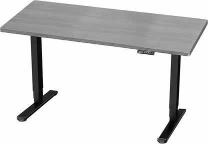 VIVO Electric 60 x 24 in Dual Motor Sit Stand Desk, Memory Height Adjustment, 2B Series, Dark Gray Top Black Frame, DESK-KIT-2B6G