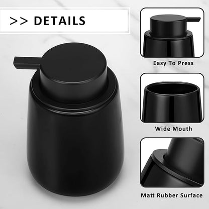 Soap Dispenser Ceramic with Easy-to-Press Pump Hand Lotion Liquid Dispenser for Shampoo Bathroom Kitchen 12 oz