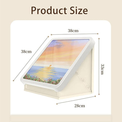 Bathroom Mural Storage Cabinet, 15 * 15in Waterproof Foldable Organizer, No Drill Wall Mounted Shelves with Hooks, Space Saving Decorative Storage Box for Shower, Laundry, Dorm (B)