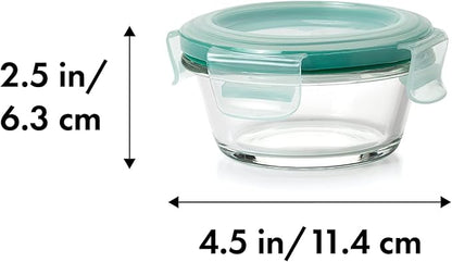 OXO Good Grips 1 Cup Smart Seal Glass Round Food Storage Container (Pack of 2)