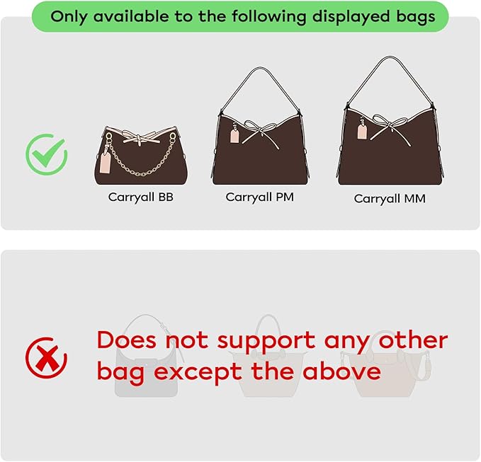 GIVLEFLY Purse Organizer Insert Fit for Carryall PM and Denim Tote Bag Organizer Insert with Cup Holder, Light Weight Purse Dividers with Built-In Zipper Pocket (Dark Red Lining,Medium)
