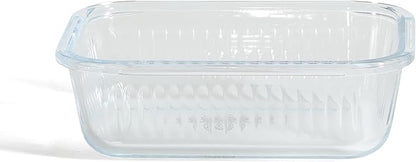 Martha Stewart Shadowbrook 5-Piece Borosilicate Glass Storage Container Set – Airtight Locking Lids, 21.6 oz Meal Prep, Leftover & Lunch Containers, Microwave, Oven & Dishwasher Safe