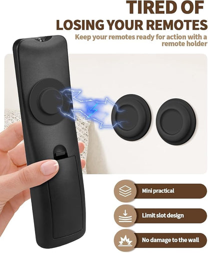 6 Pack Magnetic Remote Control Holder – Upgraded Silicone Magnetic Wall Mount for TV, Fan & Air Conditioner Remotes – Self-Adhesive, No-Drill Remote Control Holder Wall Mount
