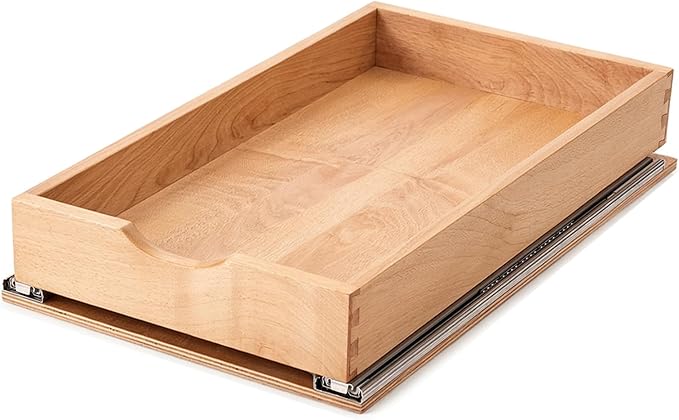 Pull Out Cabinet Drawers - 6x2 Size Options (12-23'W,18-21'D), Pre-Assembled with Soft Close Slides, Solid Beechwood, Easy Installation(12'W x 21'D)