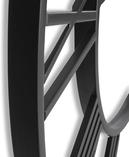CLXEAST 30 Inch Large Wall Clock Modern, Oversized Roman Numeral Decorative Black Metal Wall Clock for Living Room Decor,House Warming Gifts New Home