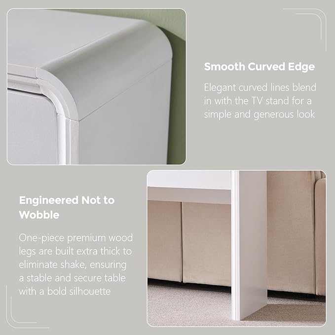 63'' Console Table with 3 Drawers, Modern Entryway Table with Curved Profile Design, Narrow Long Wood Sofa Table Behind Couch Table for Living Room, Hallway, Foyer, White