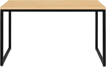 EMMA + OLIVER Industrial Modern Desk-47 L Commercial Grade Home Office Desk-Maple/Black