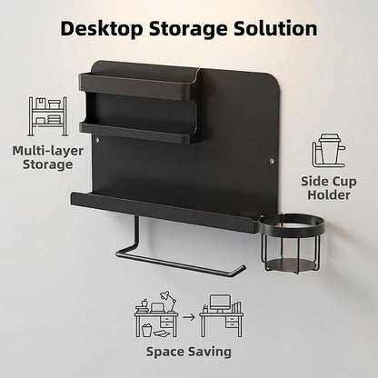 A Gentle Bedside Floating Shelf (White) Self-Adhesive It Serves as a Handy Storage Solution and Also Adds a Cute Touch to the Room. Suitable for Both Bedrooms and Offices Male and Female Dormitories