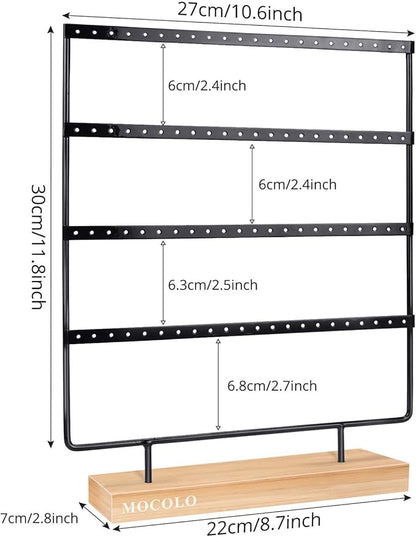 Mocolo Earring Holder Stand, Earring Organizer Display Holder Stand for Hanging Earrings(88 Holes & 4 Layers)