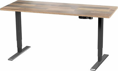 VIVO Electric 71 x 30 in Standing Desk, Touch Screen Adjustment, 220 lb Frame Support, 2E Series, Reclaimed Wood Top Black Frame, DESK-KIT-2E71P