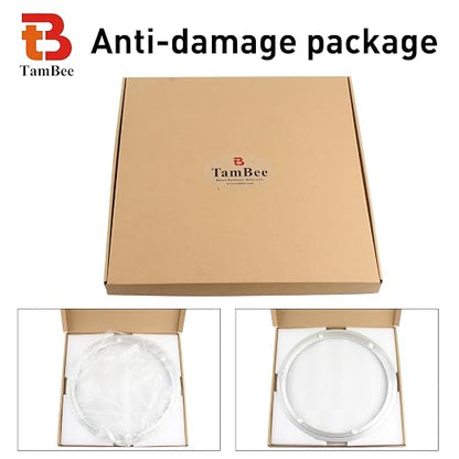 TamBee 14 Inch Mute Lazy Susan Bearing, 330 LBS Heavy Duty Aluminum Lazy Susan Hardware Kit Rotating Ring Mechanism for Dining Tables, DIY Projects(Base Only)