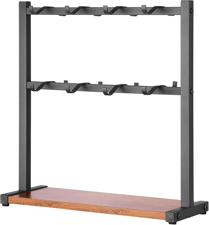VEVOR Coffee Mug Holder for Countertop, 16 Hooks Coffee Cup Holder with Storage Base, 2 Tier Mugs Tree Rack Carbon Steel & Wood Mug Display Stand, for Coffee Bar Home Storage and Display