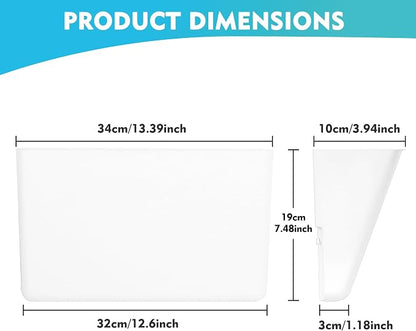 EASEPRES 6 Pack White Plastic Single Pocket Hanging File Organizer, Wall Mount Paper Mails Magazines Holder, Mounted Folder Bins for Office School and Home, 12.99x4.13x7.48 inches