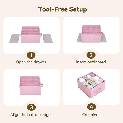 GRANNY SAYS Hanging Closet Organizer 6-Shelf, Separable to 2 Pack 3-Shelf Closet Storage Organizer with 4 Side Pockets, 3 Different Drawers, Portable Hanging Shelves for Baby Clothes, Sweater, Pink
