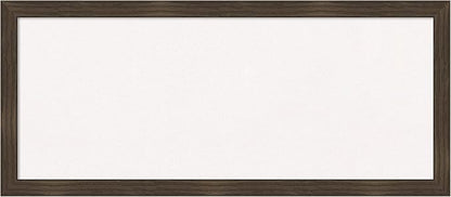 Amanti Art White Cork Board for Wall, 14x32 Vision Board with Brown Wood Frame, Medium Corkboard Office Decor for Home Organization, Casual Corkboard Pinboard to display items for home organization