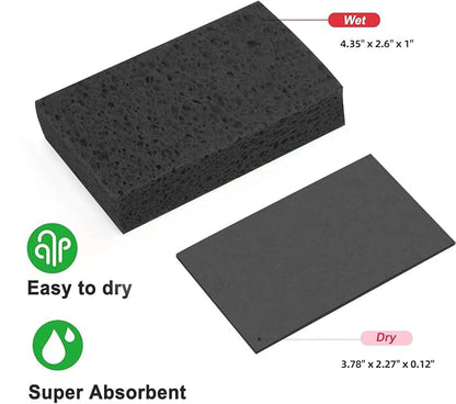 24 - Pack Non-Scratch Scrub Sponges - Sponges for Dishes and Washing Dishes, Cleaning Sponges for Kitchen Home and More（Black）