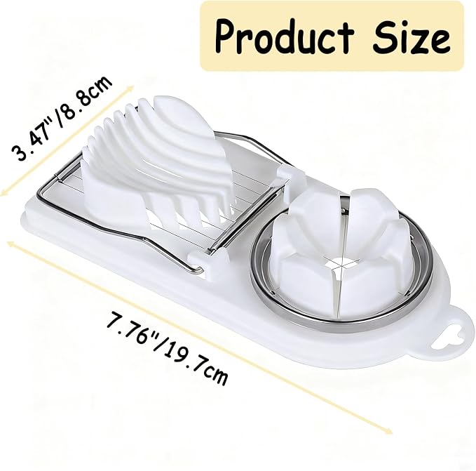 Egg Slicer Cutter for Hard Boiled Eggs,Stainless Steel Egg Slicer for Strawberry,Butter,Kiwi