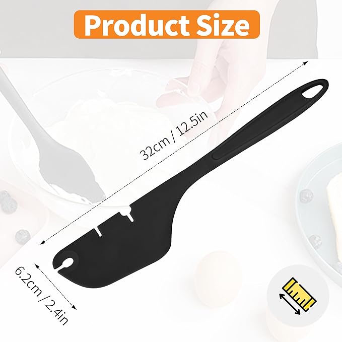 Silicone Spatula for Mixer Beater Scraper, Non-Stick Spatula for Baking, Scraping, Mixing, Cooking, Heat-Resistant Spatulas for Kitchen Aid Mixer Accessories, Multipurpose Kitchen Tools, Black
