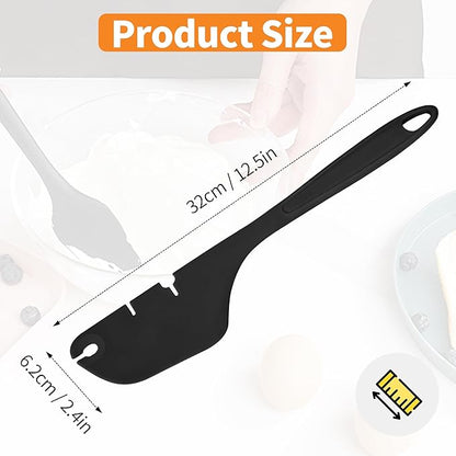Silicone Spatula for Mixer Beater Scraper, Non-Stick Spatula for Baking, Scraping, Mixing, Cooking, Heat-Resistant Spatulas for Kitchen Aid Mixer Accessories, Multipurpose Kitchen Tools, Black