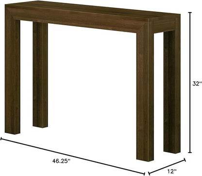 Plank+Beam Modern Solid Wood Console Table, 46 Inch, Sofa Table, Narrow Entryway Table for Hallway, Behind The Couch, Living Room, Foyer, Easy Assembly, Walnut