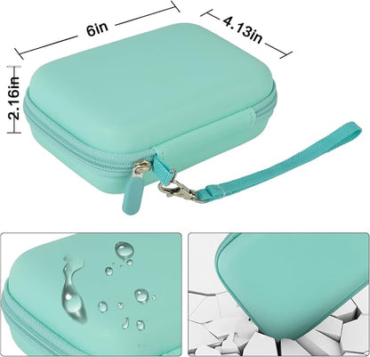 Comecase Case Compatible with Nelko P21/ for Phomemo D30 D35 Label Maker Machine, for JADENS D11/ for SUPVAN Mini Labeler Sticker, Labler Maker Storage for Tape&Accessories - Green