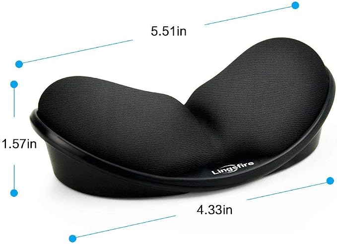 Memory Foam Mouse Wrist Rest Keyboard Wrist Rest Pad Anti-Skid Mousepad Support Wrist Rest Mat for Office Computer Laptop Mac- Durable Comfortable Lightweight Easy Typing(5.1 * 2.8" Black)