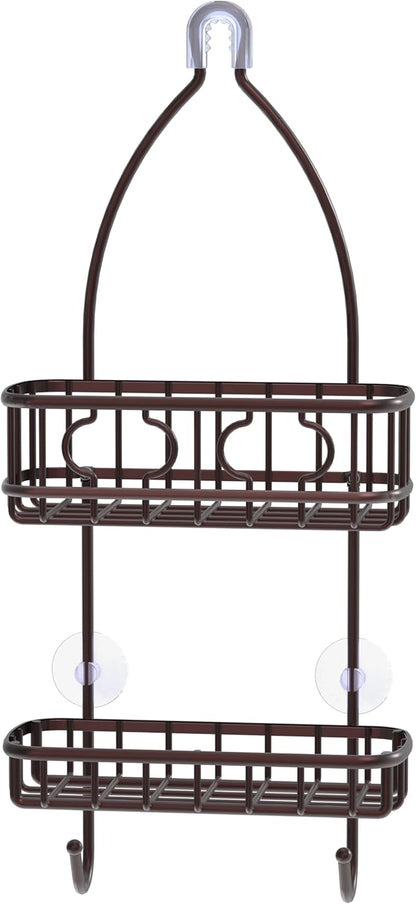 Simple Houseware Bathroom Hanging Shower Head Caddy Organizer, Bronze (22 x 10.2 x 4.2 inches)