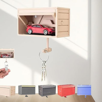 Decorative Car Key Holders - Wall Mounted Garage Key Holders - Wall Mounted Key Storage Boxes - for Entrances, Front Doors, Hallways, Offices (Blue)