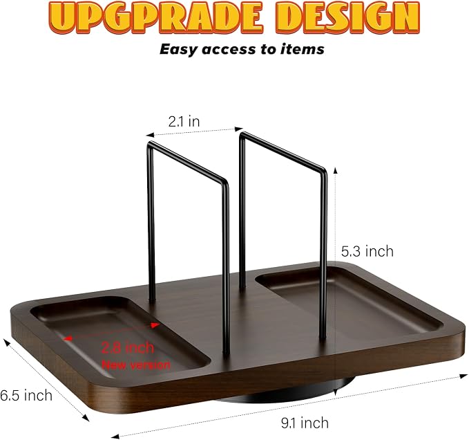 Napkin Holder for Table, Rotating Napkin Dispenser with Salt and Pepper Shakers Caddy, Standing Paper Towel Holder for Bathroom Kitchen Dining Table Decor