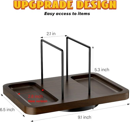 Napkin Holder for Table, Rotating Napkin Dispenser with Salt and Pepper Shakers Caddy, Standing Paper Towel Holder for Bathroom Kitchen Dining Table Decor