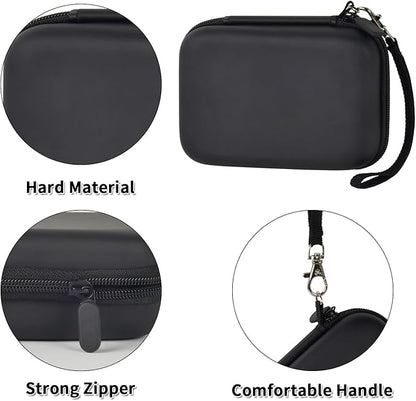 Comecase Case Compatible with Nelko P21/ for Phomemo D30 D35 Label Maker Machine, for JADENS D11/ for SUPVAN Mini Labeler Sticker, Labler Maker Storage for Tape&Accessories - Black