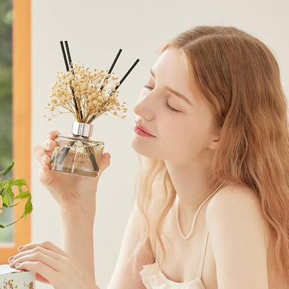 COCODOR Preserved Flower Reed Diffuser/Flower Garden/6.7oz/1Pack / Home Fragrance Scent Essential Oil Stick Diffuser for Bedroom Bathroom Home Decor