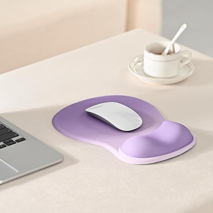 EooCoo Ergonomic Mouse Pad with Gel Wrist Rest Support Middle Concave Design, Relieve Wrist Pain Mousepad, Non-Slip Base for Laptop, Office Desk Accessories, Carpal Tunnel Syndrome