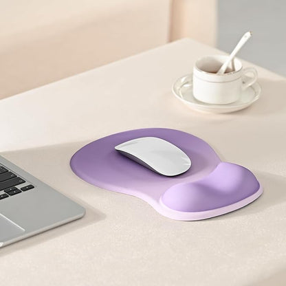 EooCoo Ergonomic Mouse Pad with Gel Wrist Rest Support Middle Concave Design, Relieve Wrist Pain Mousepad, Non-Slip Base for Laptop, Office Desk Accessories, Carpal Tunnel Syndrome