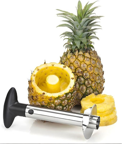 Pineapple Corer & Slicer-Stainless Steel Cutting Tool Pineapple Cutter and Core Remover-Sharp Blades & 3 in 1 Multi Functions