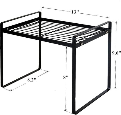 Cabinet Shelf, 13" Kitchen Counter Shelf, Metal Wire Stackable Cupboard Spice Rack, Space Saving Countertop Orgainzer and Storage Rack Shelves for Kitchen Pantry Bathroom
