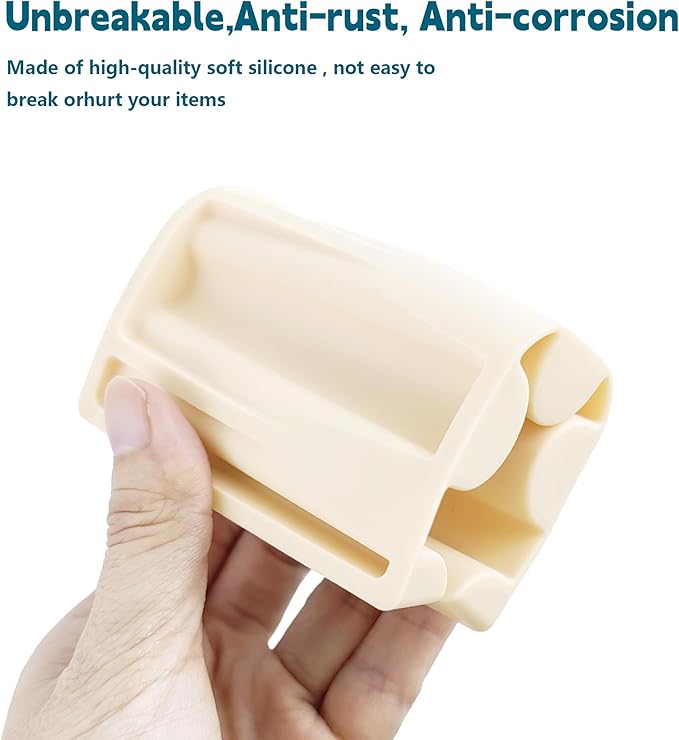 Silicone Soap Dish,Self Draining Soap Holder Perfect for Shower,Bathroom Sink,Kitchen Sink & Travel,Non-Slip Bar Soap Holder Extend Soap Life,Keep Soap Bars Dry & Easy Cleaning Beige-1Pcs