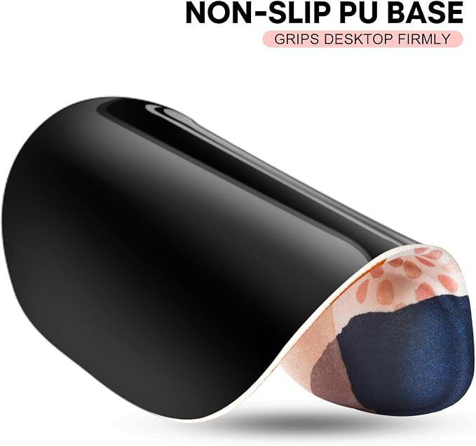 JIKIOU Mouse Pad, 2 Pack Ergonomic Mouse Pads with Comfortable Gel Wrist Rest Support and Smooth Cloth, Non-Slip PU Base for Easy Typing Pain Relief Durable and Easy to Clean Small Boho