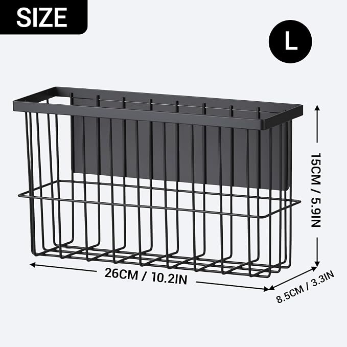 1-Pack Magnetic Laundry Basket, Dryer Ball Holder Lint Bin for Laundry Room | Magnetic Metal Laundry Storage