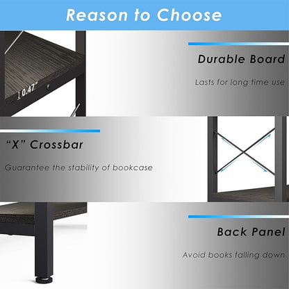 Jartoil Corner Bookshelves and Bookcases Industrial Corner Etagere Bookcase L Shaped Shelf 6 Tiers with Metal Frame for Living Room Home Office